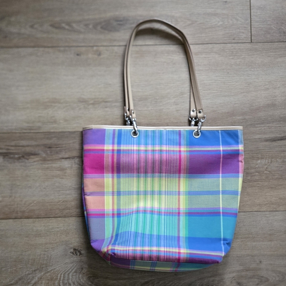 Lauren Ralph Lauren Multicolor Plaid Shoulder Bag - Picture 12 of 12